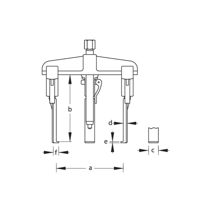 Gedore 1745158 Puller set with 6 legs 90x100/200 mm