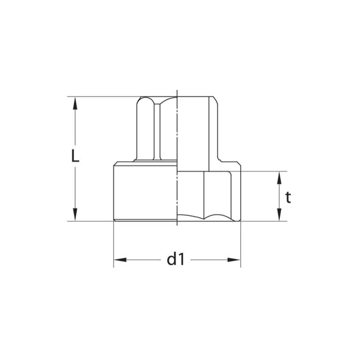 Gedore 2225875 Socket 1/2 Inch Short 13 mm