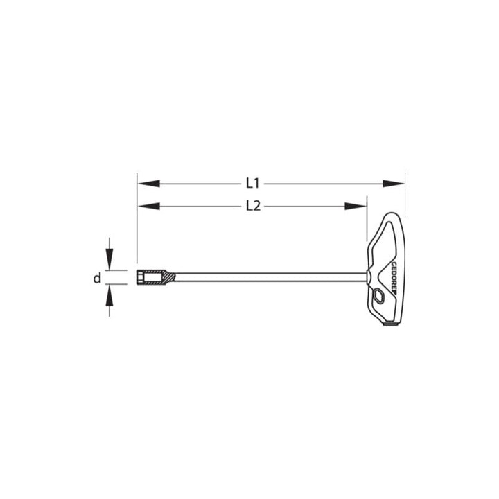 Gedore 2647710 Nut driver with 2C-T-handle 13 mm – Haus of Tools