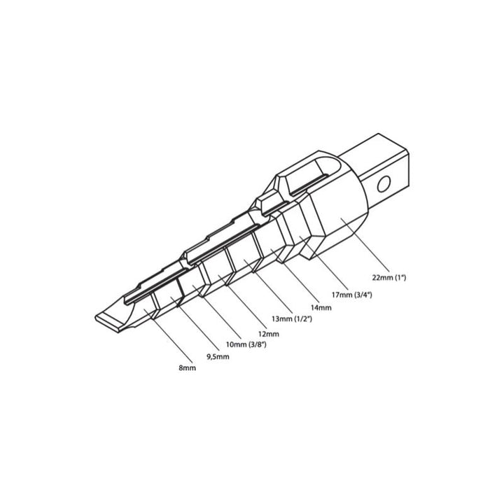 Gedore 4512900 Combi-Stepped Key No. 380100 with Ratchet 1/2" No. 380200