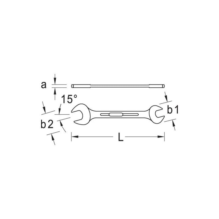 Gedore 6067310 Double open ended spanner 24x26 mm