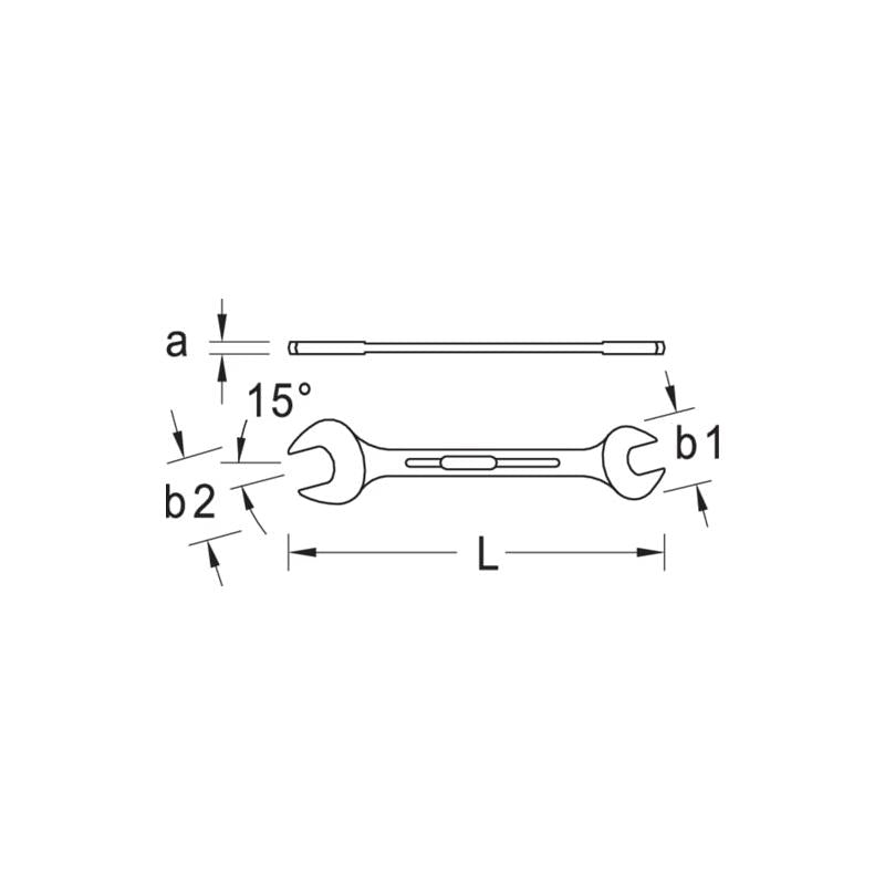 Gedore  6077620 Double open ended spanner set 10 pcs 6-32 mm