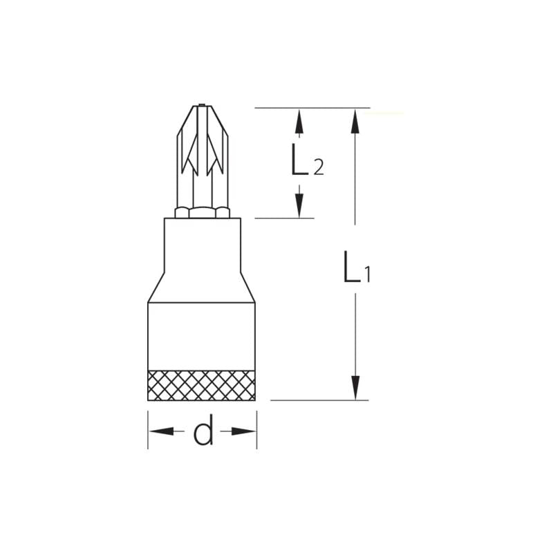 Gedore 6156760 Screwdriver Bit Socket 1/2 Inch PZ 3