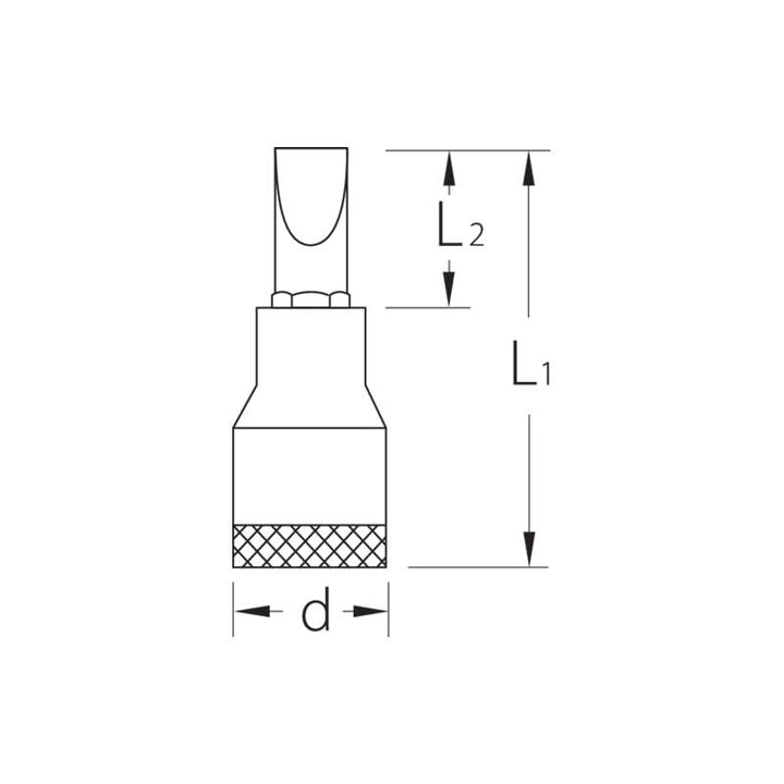 Gedore 6656140 Screwdriver Bit Socket 1/2 Inch 10 x 1.6 mm