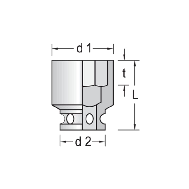 Gedore 6162490 Impact socket 1/2 Inch 17 mm