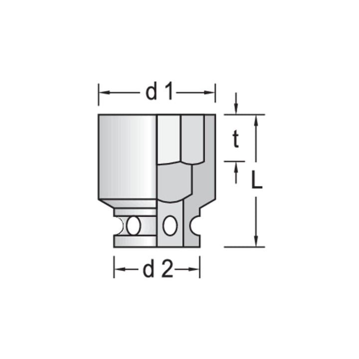 Gedore 6162490 Impact socket 1/2 Inch 17 mm
