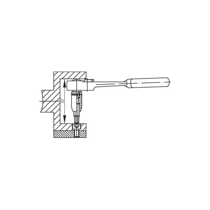 Gedore 6180470 Reversible Ratchet 1/4" 127 mm