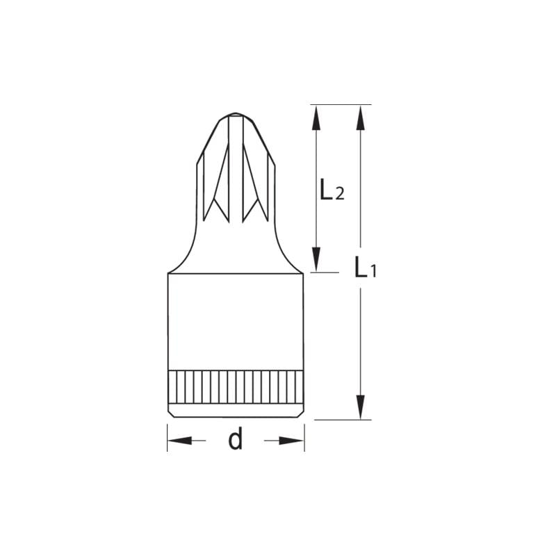 Gedore 6187480 Screwdriver Bit Socket 1/4 Inch  PZ 3