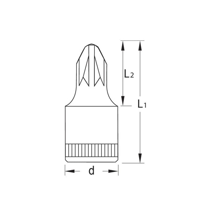 Gedore 6187480 Screwdriver Bit Socket 1/4 Inch  PZ 3