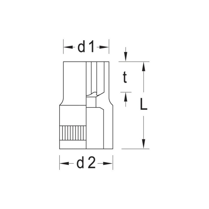 Gedore 6193960 Socket 1/4 Inch TORX® E10