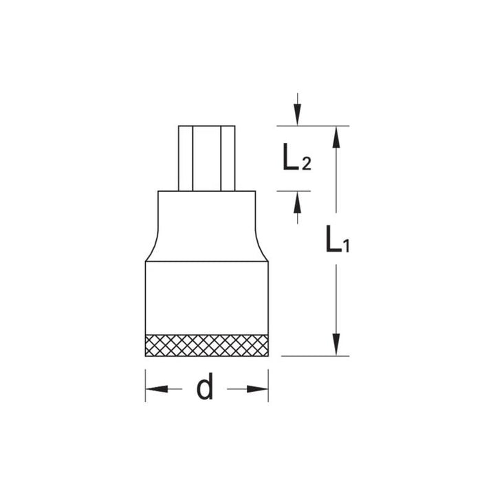 Gedore 1193449 Screwdriver Bit Socket 3/8 Inch , 3/8 Inch