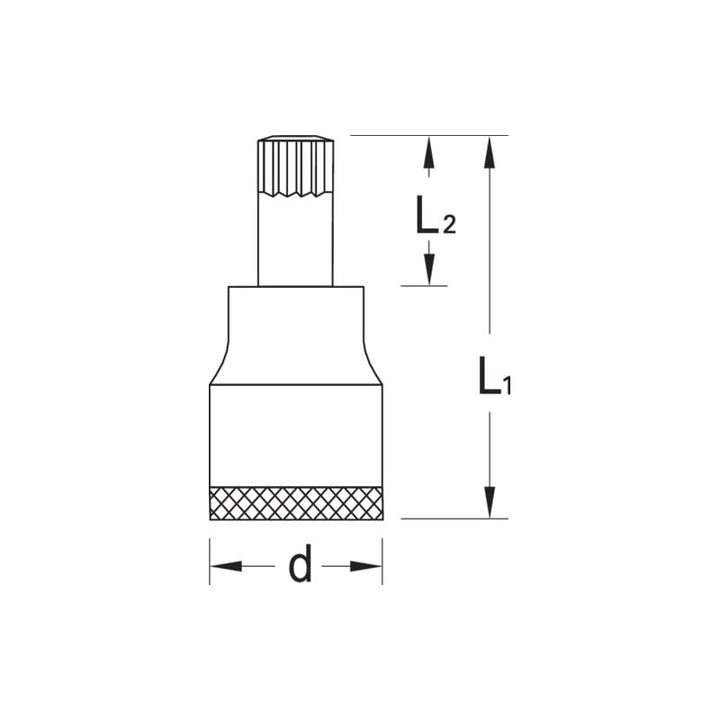 Gedore 6242170 Screwdriver Bit Socket 3/8 Inch XZN M5