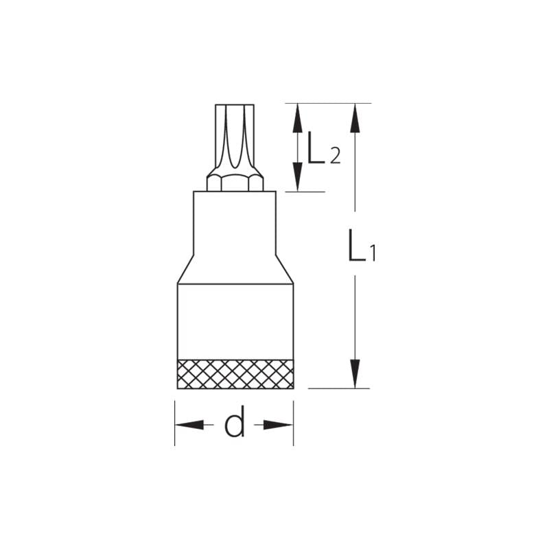 Gedore 6246830 Screwdriver Bit Socket 3/8 Inch TORX® T25