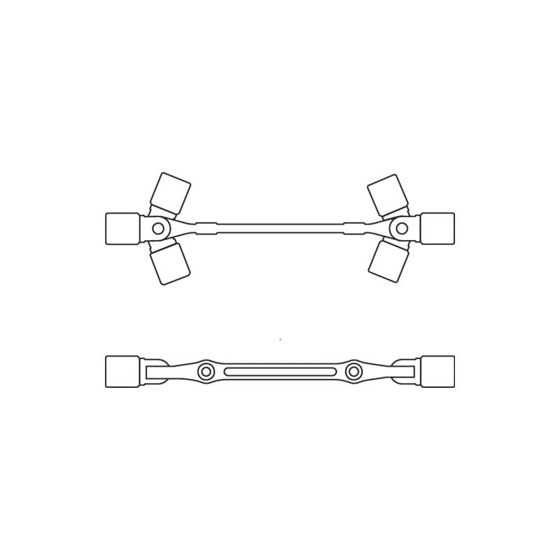 Gedore 6299360 Swivel head wrench double ended 12x13 mm