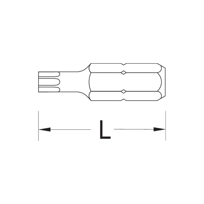 Gedore 6542720 Screwdriver Bit 1/4 inch , Value Pack 10-Pc, TORX® T27