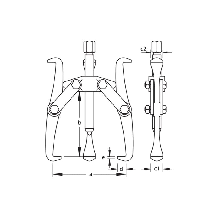 Gedore 1731890 Puller, 2-Arm Pattern 400x320 mm