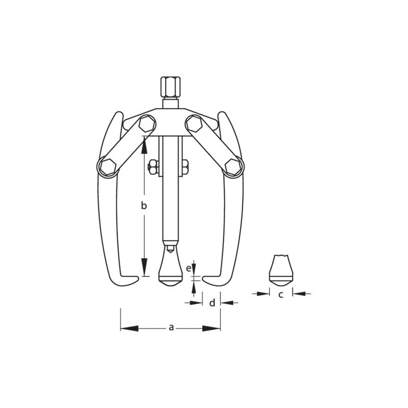 Gedore 8004220 Puller 3-Arm Pattern 90x120 mm