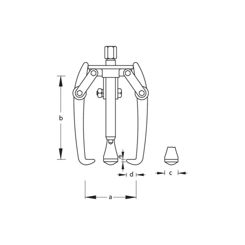 Gedore 8007160 1.16/2 Puller 2-Arm Pattern 450x420 mm