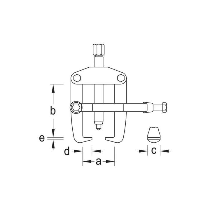 Gedore 8008210 1.20/3 Puller With Clamping Yoke 150x140 mm