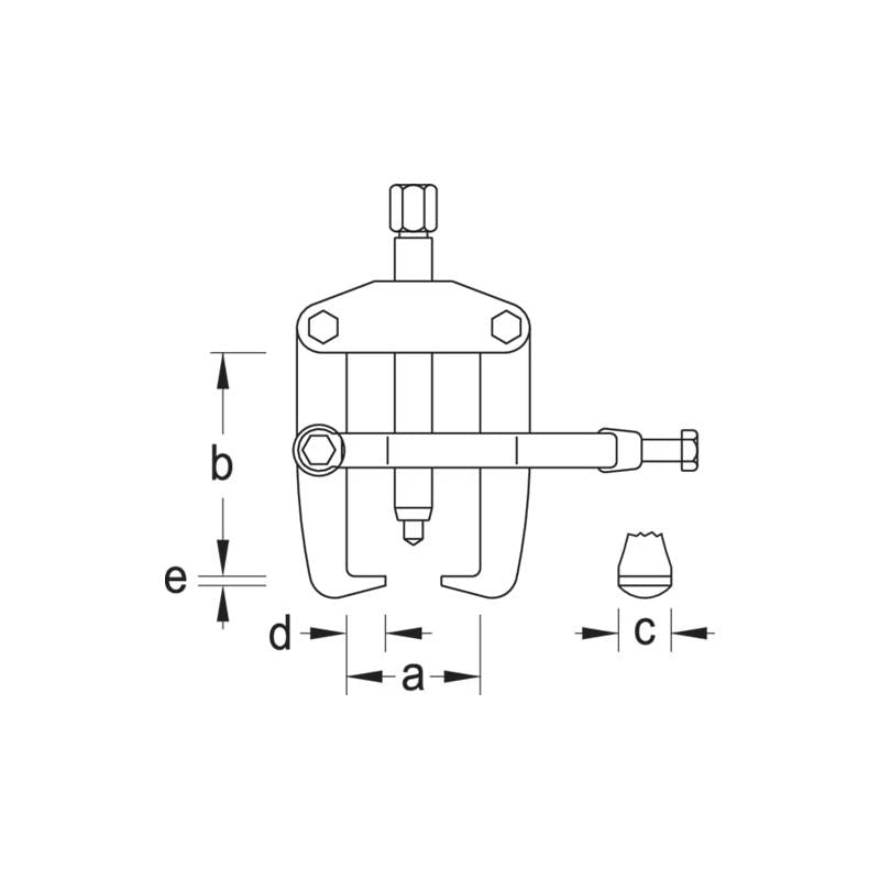 Gedore 8008050 Puller With Clamping Yoke 90x85 mm