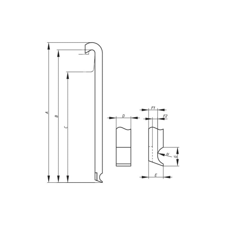 Gedore 8012160 Set of 4 Pulling Legs 178 mm With Spacers