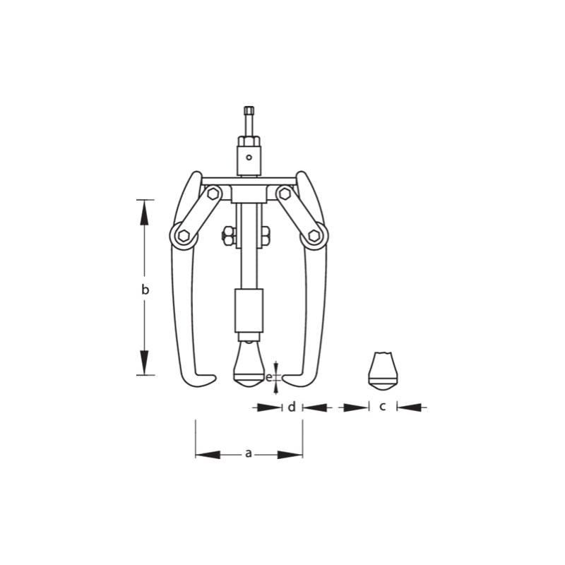 Gedore 8014370 Puller hydraulic 3-arm pattern 450x310 mm