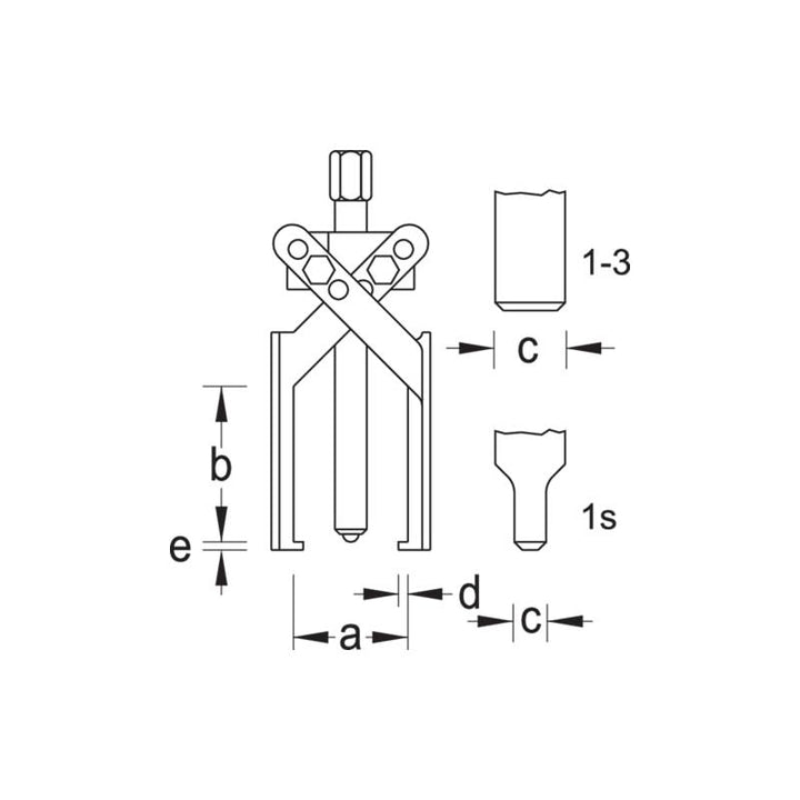 Gedore 8084580 1.23/1S Puller 80x85 mm