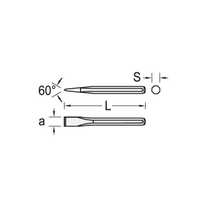 Gedore 8731280 Bricklayer's chisel 200x16 mm