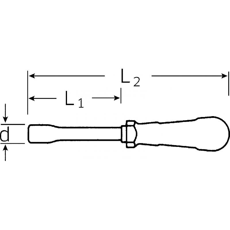 Stahlwille 18073026 4000 1/4" Bit Holder - Spinner Handle