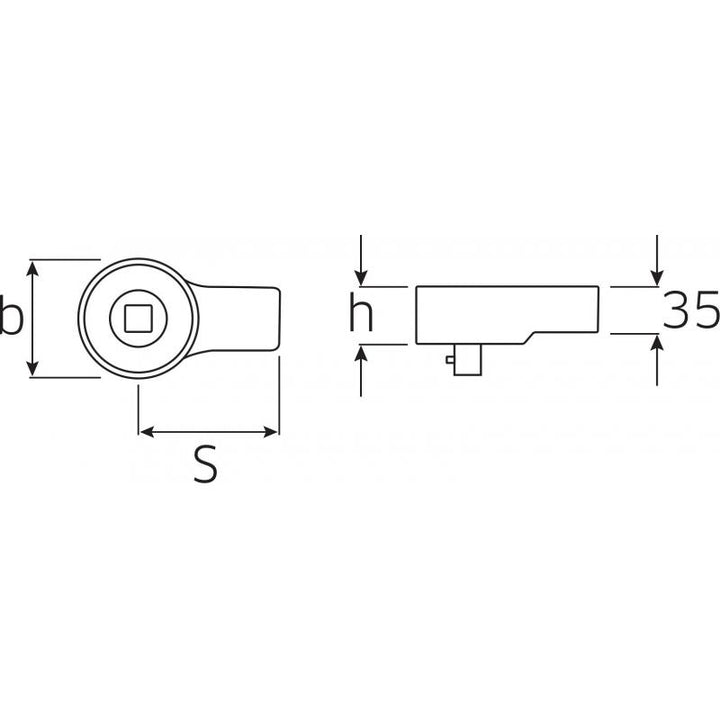 Stahlwille 58250080 735/80 3/4" Square Drive Shell Tool, 24.5x28 mm