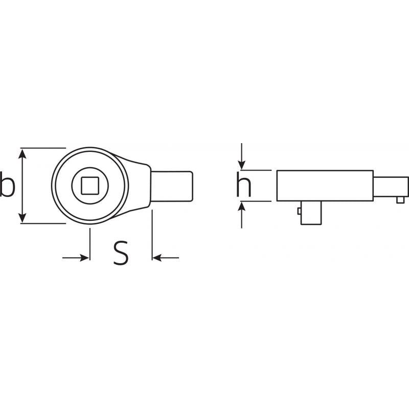 Stahlwille 58250100 735/100 3/4" Square Drive insert tool, 22x28 mm