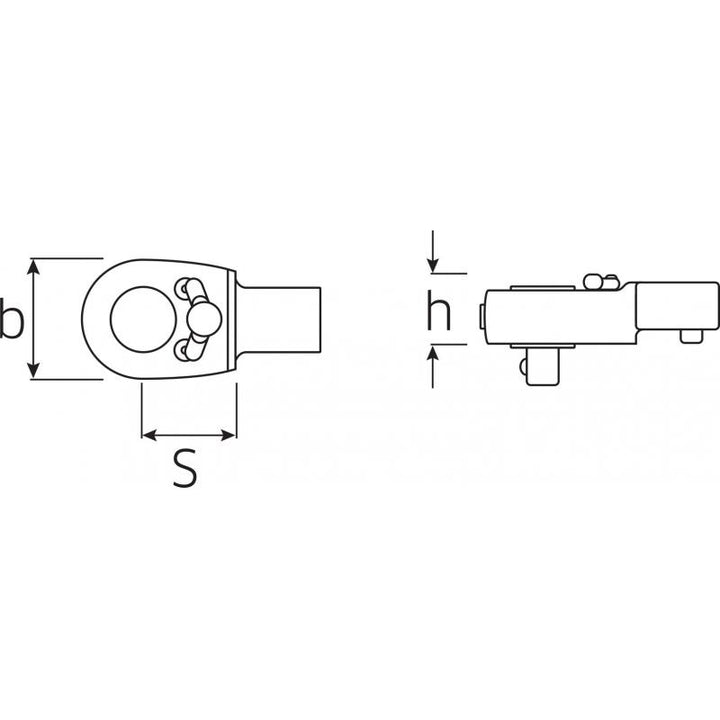 Stahlwille 58254004 725/4 1/4" Drive Insert Tool, 9x12 mm