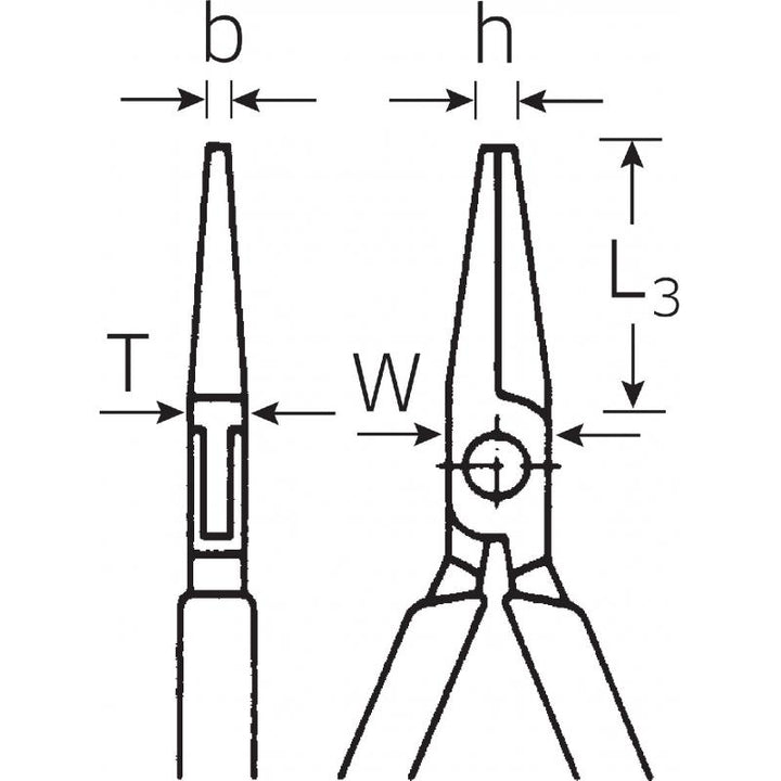 Stahlwille 65176120 6517 ESD Electronics flat nose pliers, 125mm