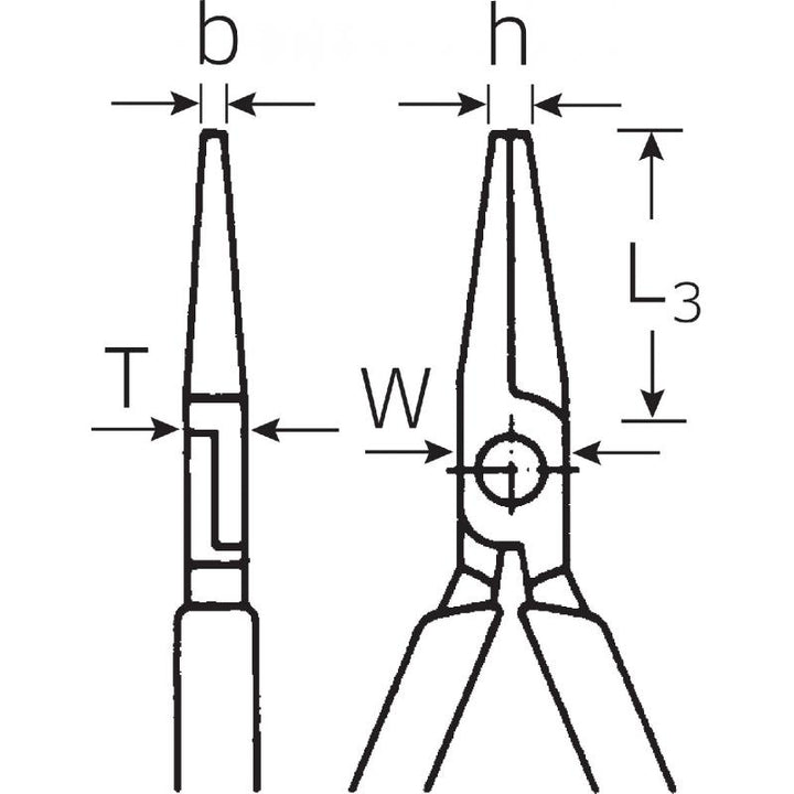 Stahlwille 65345200 200mm Mechanics Snipe Nose Pliers