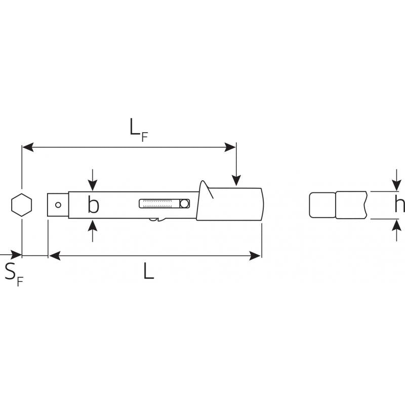 Stahlwille 50184065 730 Quick Basic Wrench, Size 65*; 130-650 Nm, 14x18 mm