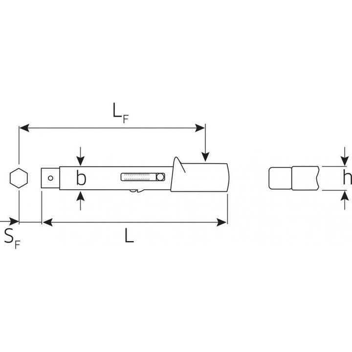 Stahlwille 50184565 730 Quick Basic wrench, Size II/65; 130-650 Nm, 22x28 mm