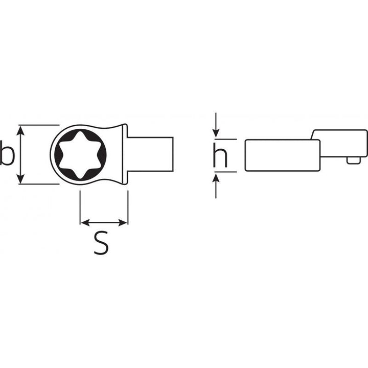 Stahlwille 58291006 732TX/10 External TORX® insert tool E6, 9x12 mm