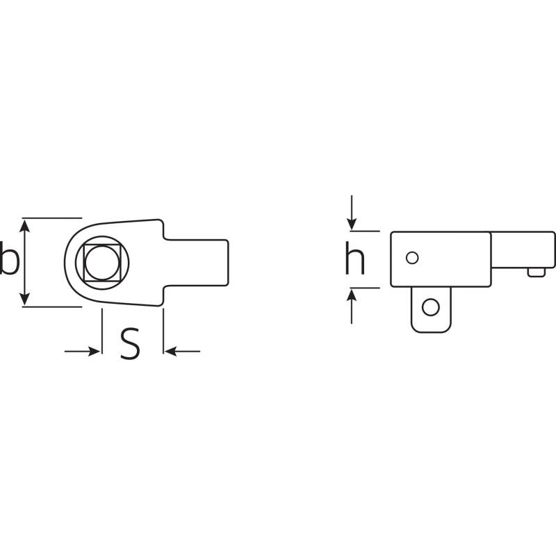 Stahlwille 58241004 734F 1/4" Square drive insert tool, 9x12 mm