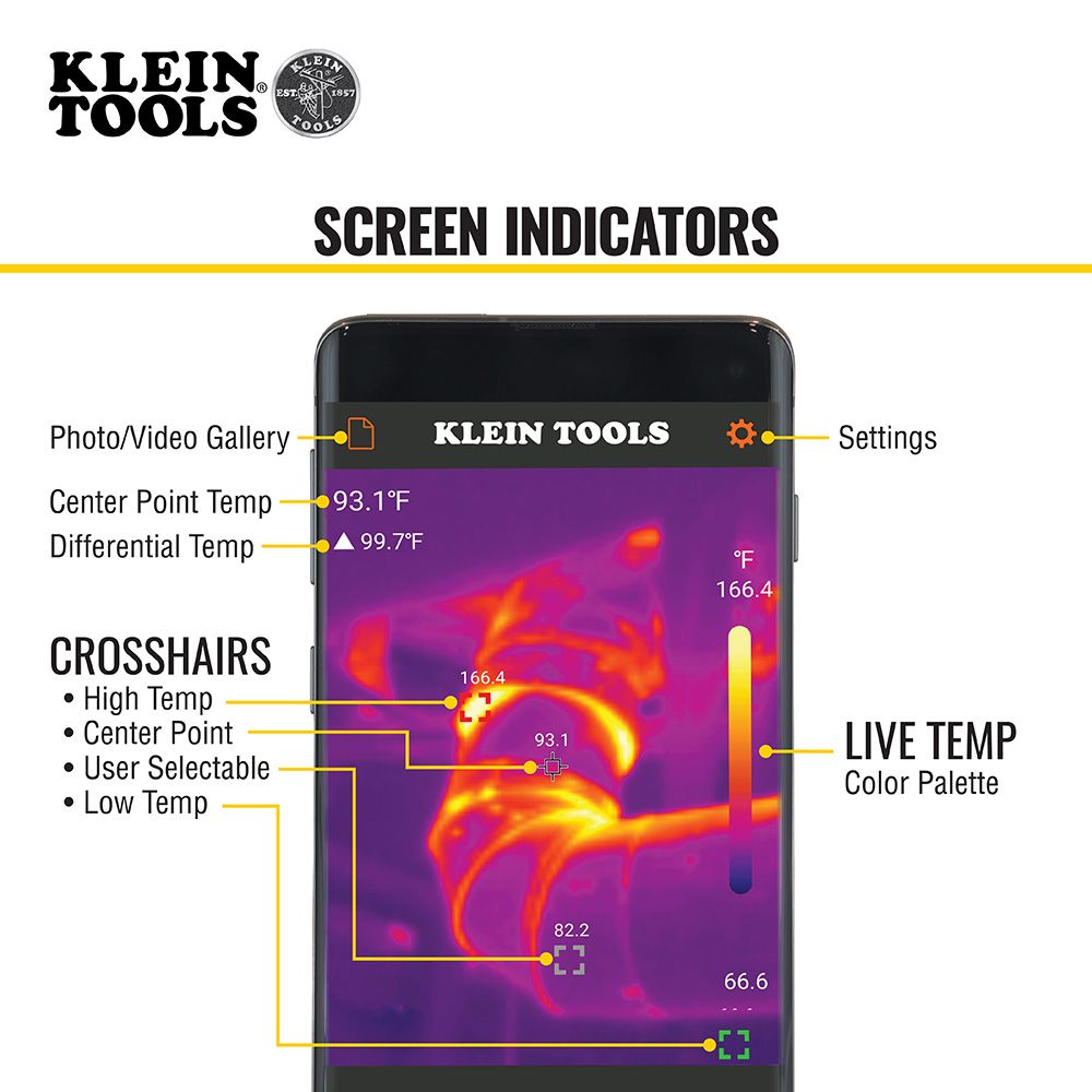 Klein Tools TI220 Thermal Imager for Android Devices