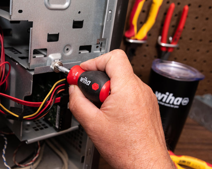 Wiha Tools 31191 SoftFinish Stubby Slotted 6.5mm/Phillips #2 Screwdrivers, 2 Pc. Set